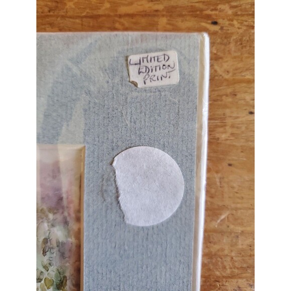 Lesley Holmes Watercolor Mini Painting Cottage with Flowers Print 12/500 Signed - Picture 11 of 11